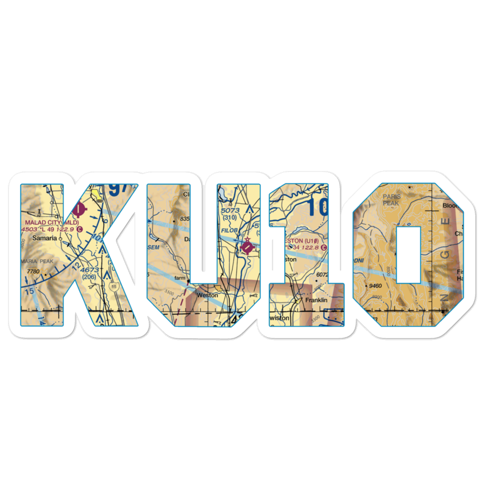 Preston Airport (U10) VFR Sectional Sticker 