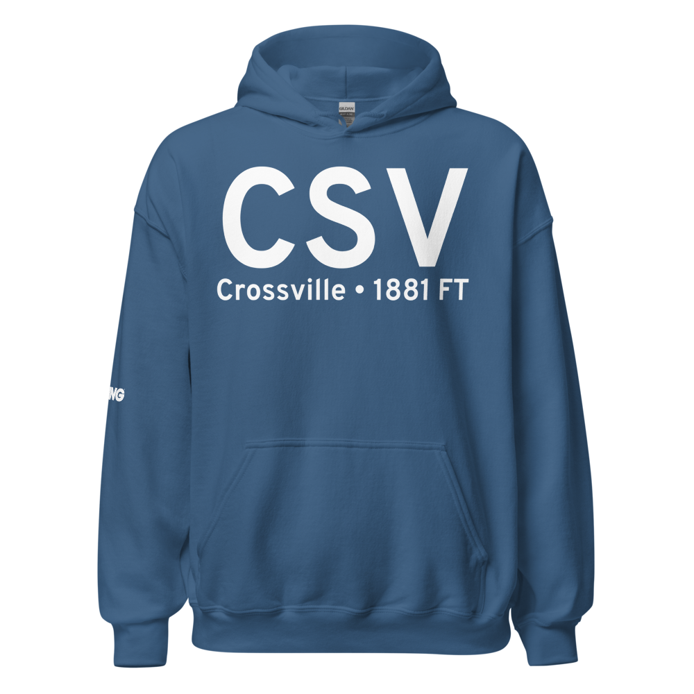 Crossville (KCSV) Airport Hoodie Sweatshirt 