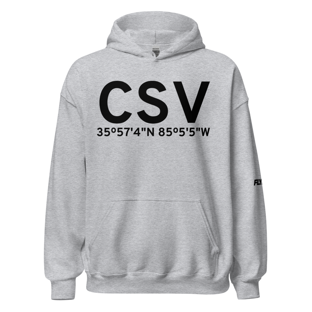 Crossville (KCSV) Airport Hoodie Sweatshirt 
