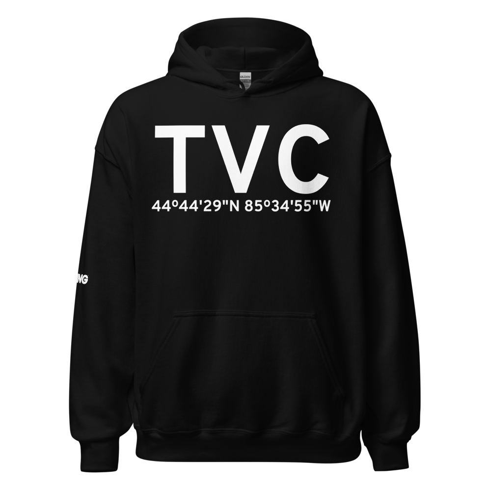 Traverse City (KTVC) Airport Hoodie Sweatshirt 
