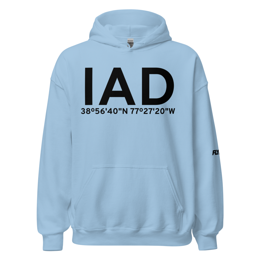 Washington (KIAD) Airport Hoodie Sweatshirt 