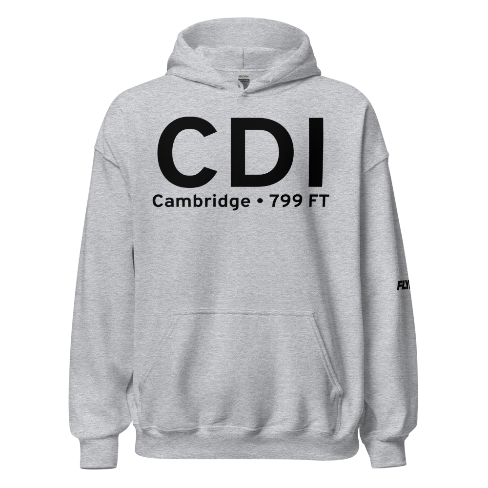 Cambridge (KCDI) Airport Hoodie Sweatshirt 