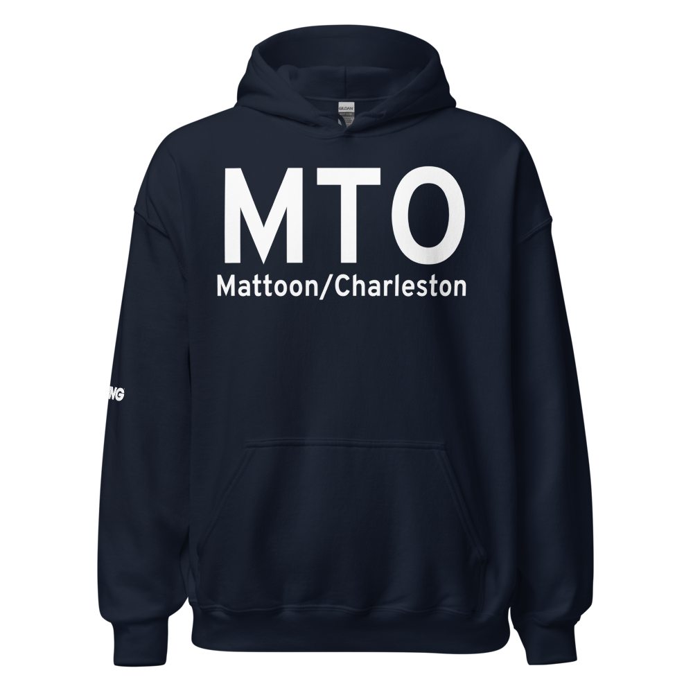 Mattoon/Charleston (KMTO) Airport Hoodie Sweatshirt 