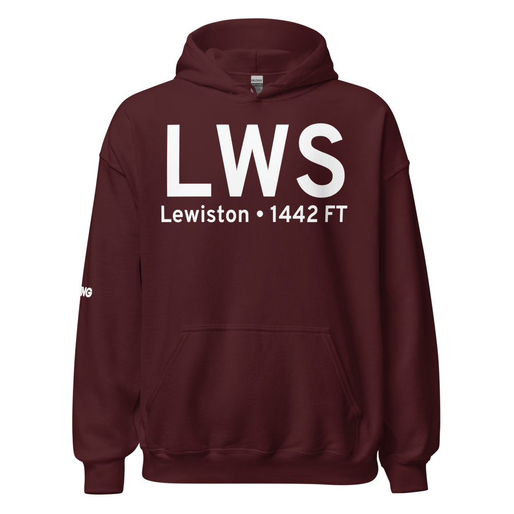 Lewiston (KLWS) Airport Hoodie Sweatshirt 