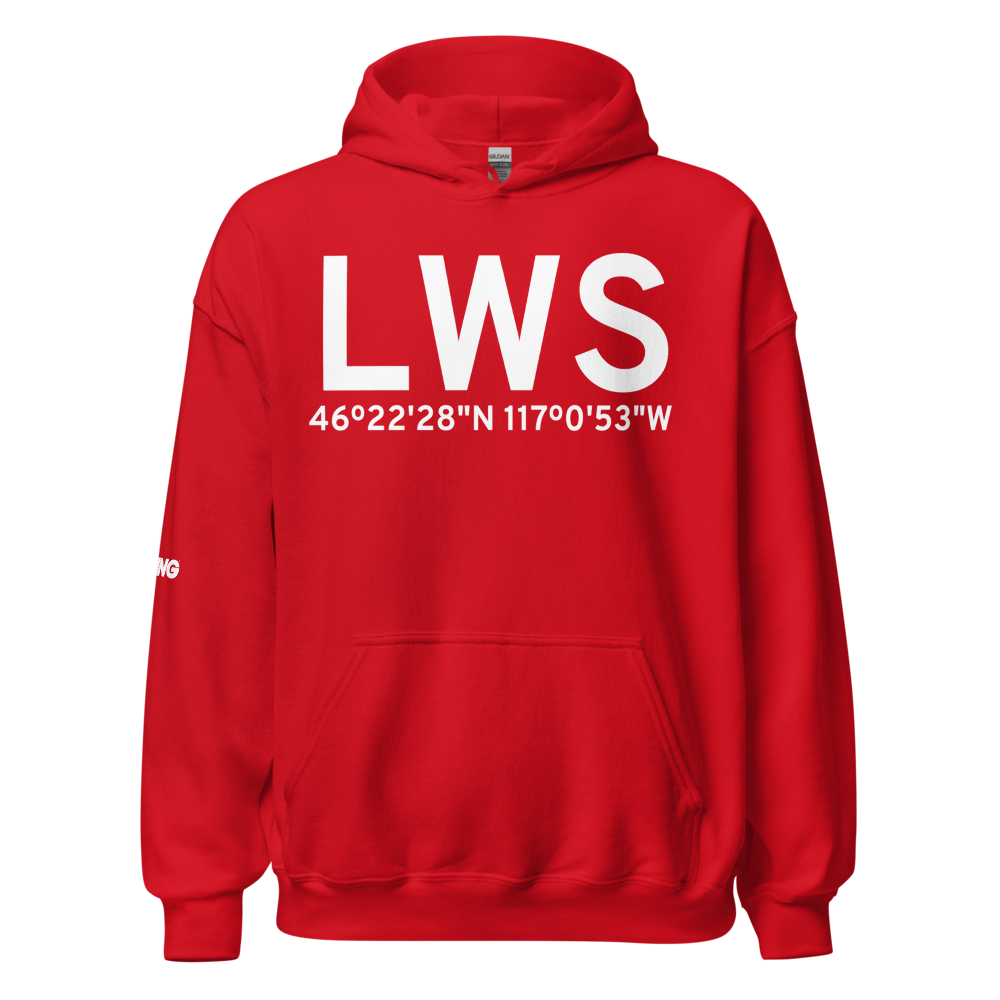 Lewiston (KLWS) Airport Hoodie Sweatshirt 
