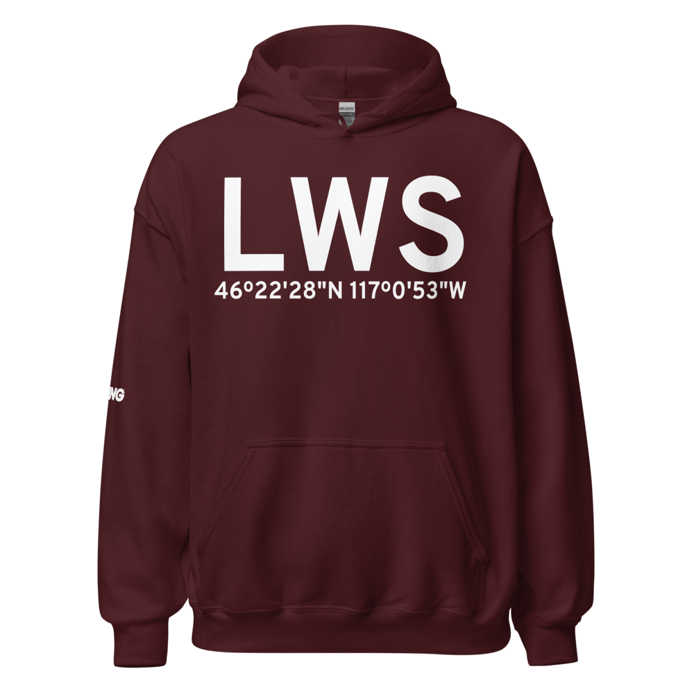Lewiston (KLWS) Airport Hoodie Sweatshirt 