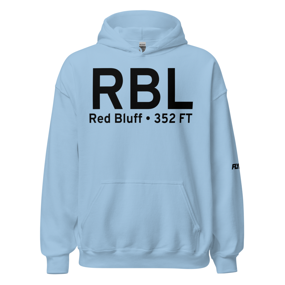 Red Bluff (KRBL) Airport Hoodie Sweatshirt 