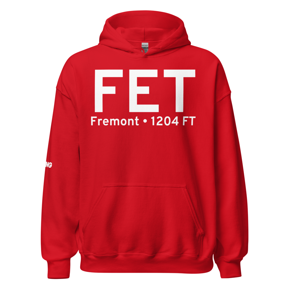 Fremont (KFET) Airport Hoodie Sweatshirt 