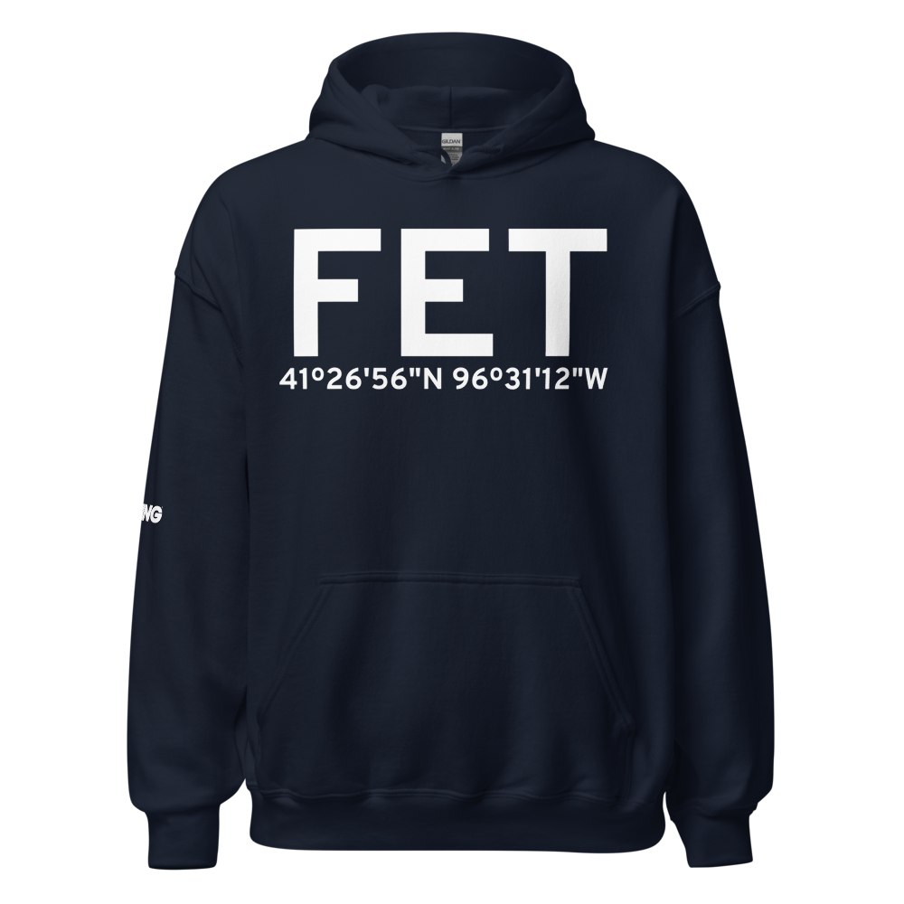 Fremont (KFET) Airport Hoodie Sweatshirt 