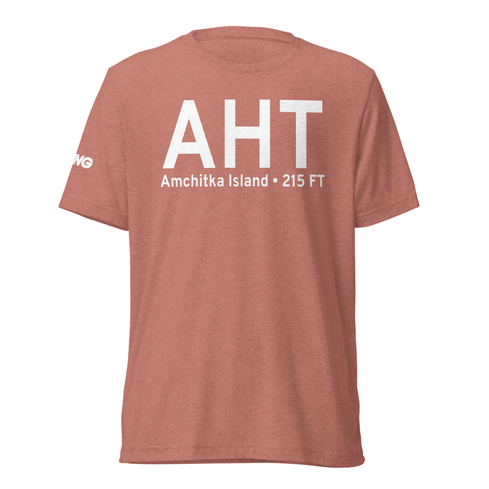 Amchitka Island (AHT) Airport Tri-blend T-Shirt 