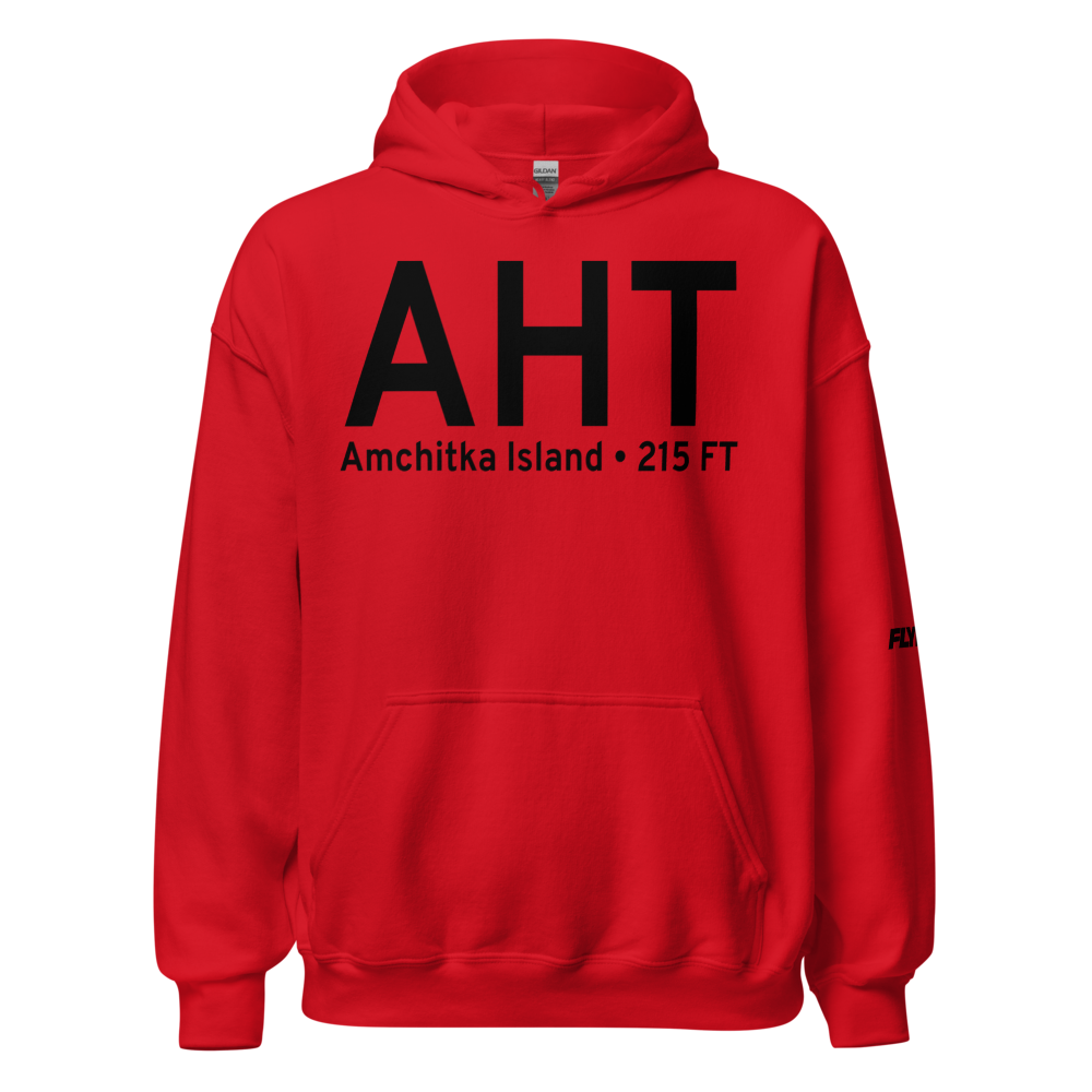 Amchitka Island (AHT) Airport Hoodie Sweatshirt 