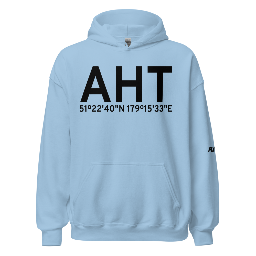 Amchitka Island (AHT) Airport Hoodie Sweatshirt 