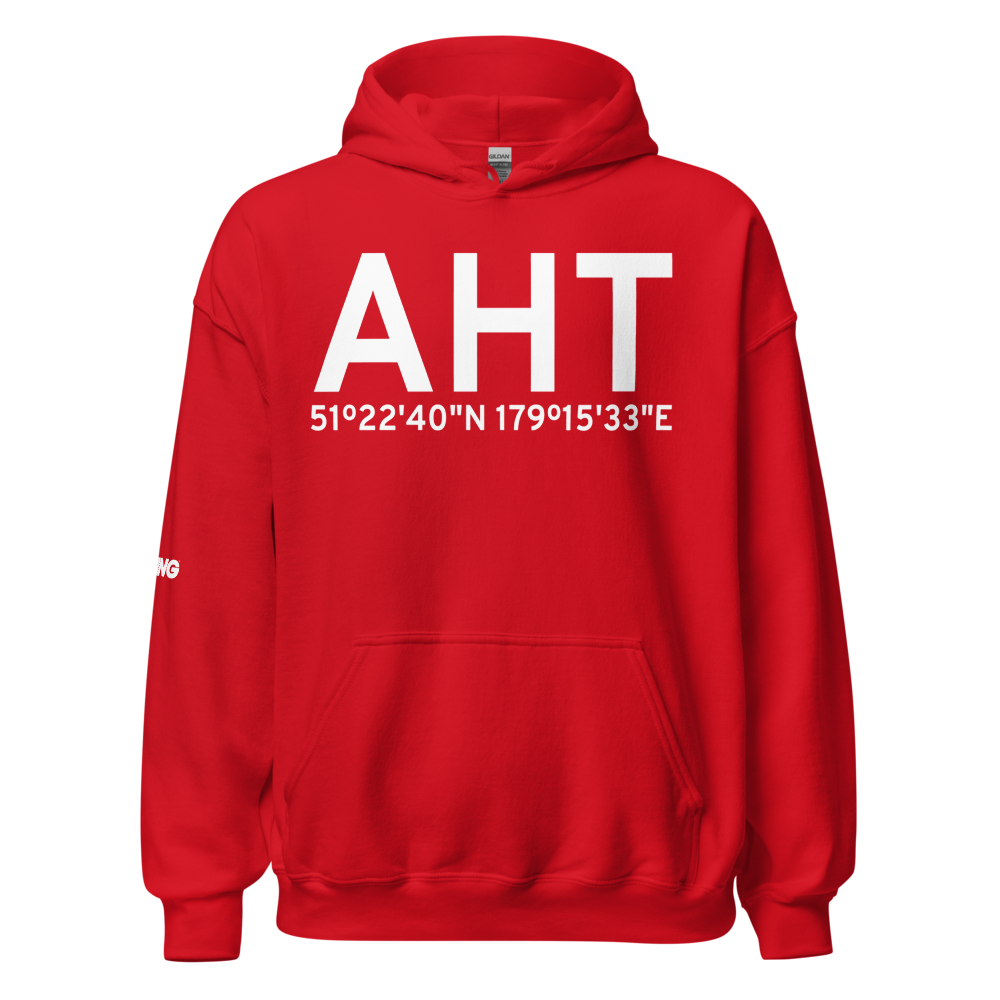 Amchitka Island (AHT) Airport Hoodie Sweatshirt 