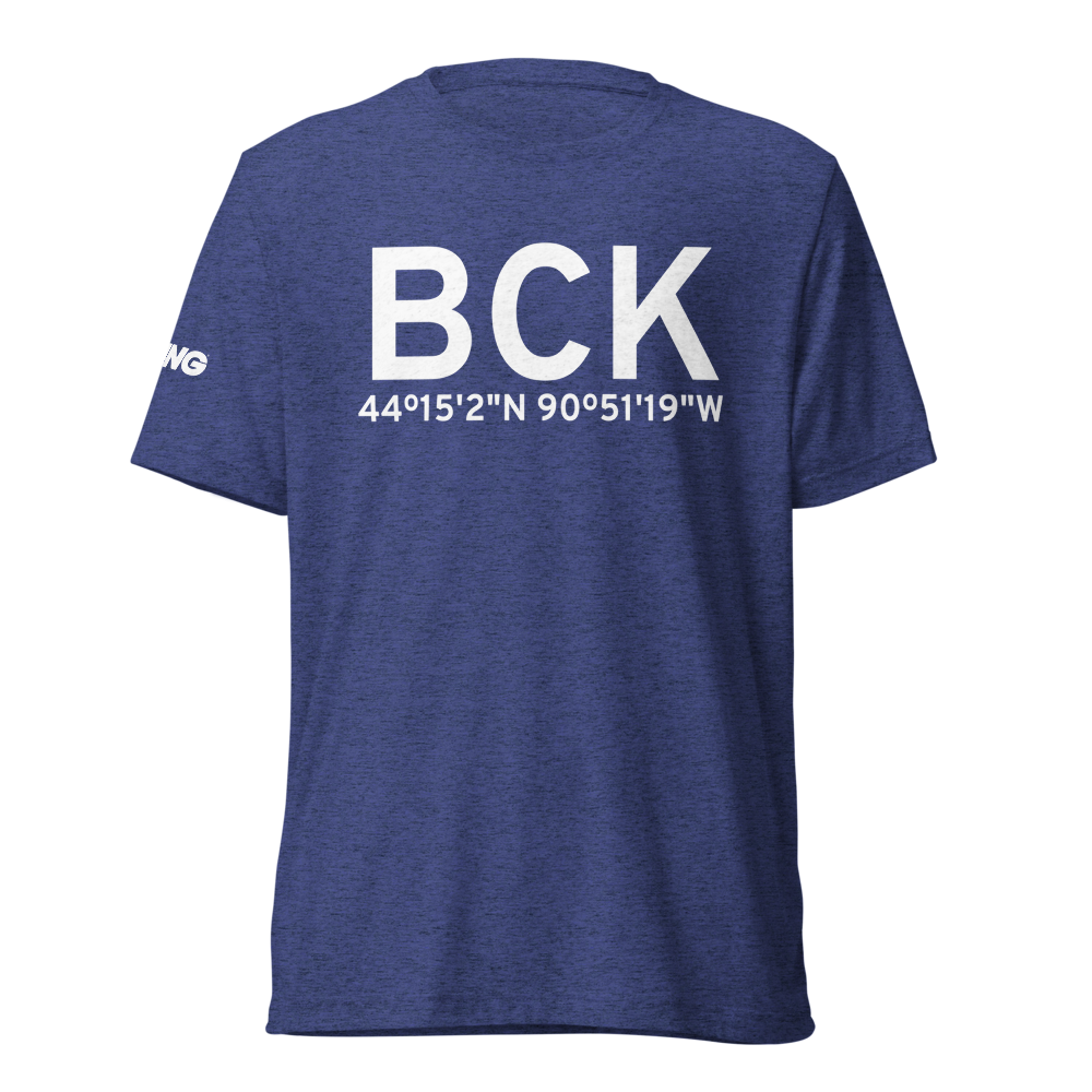 Black River Falls (KBCK) Airport Tri-blend T-Shirt 