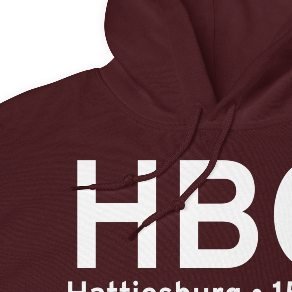 Hattiesburg (KHBG) Airport Hoodie Sweatshirt 