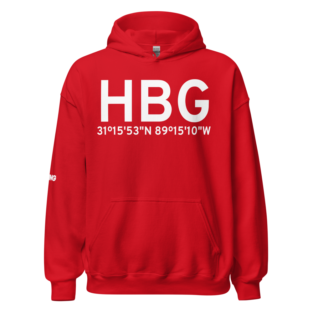 Hattiesburg (KHBG) Airport Hoodie Sweatshirt 