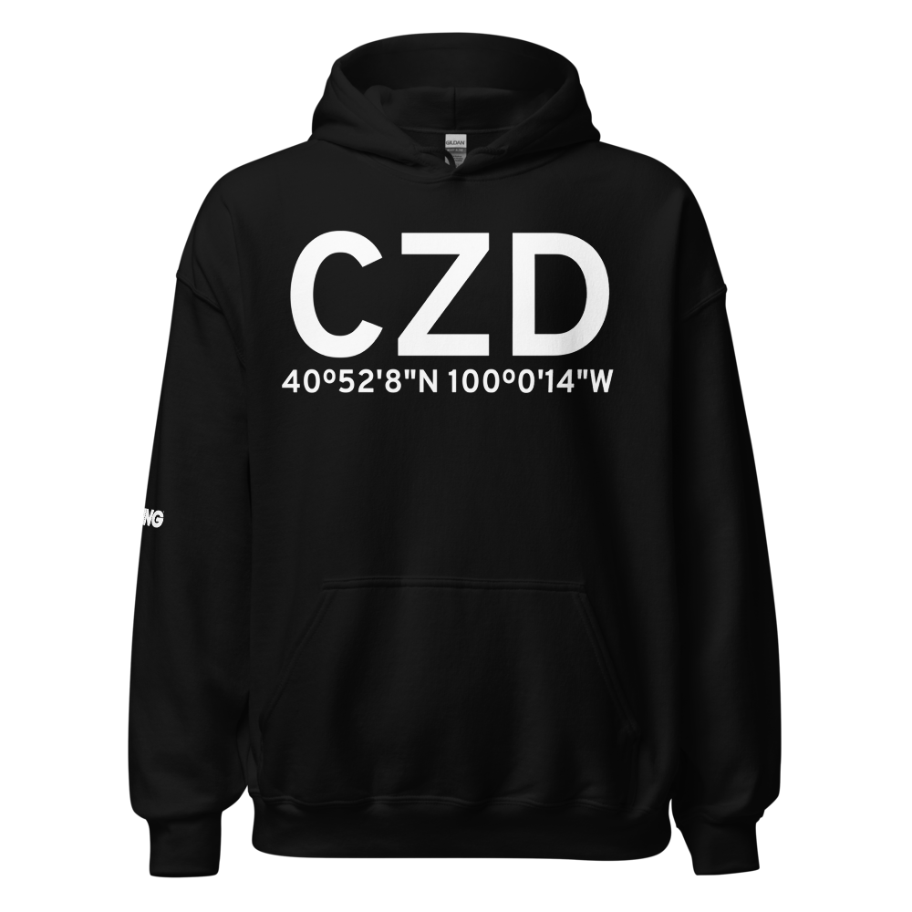 Cozad (KCZD) Airport Hoodie Sweatshirt 