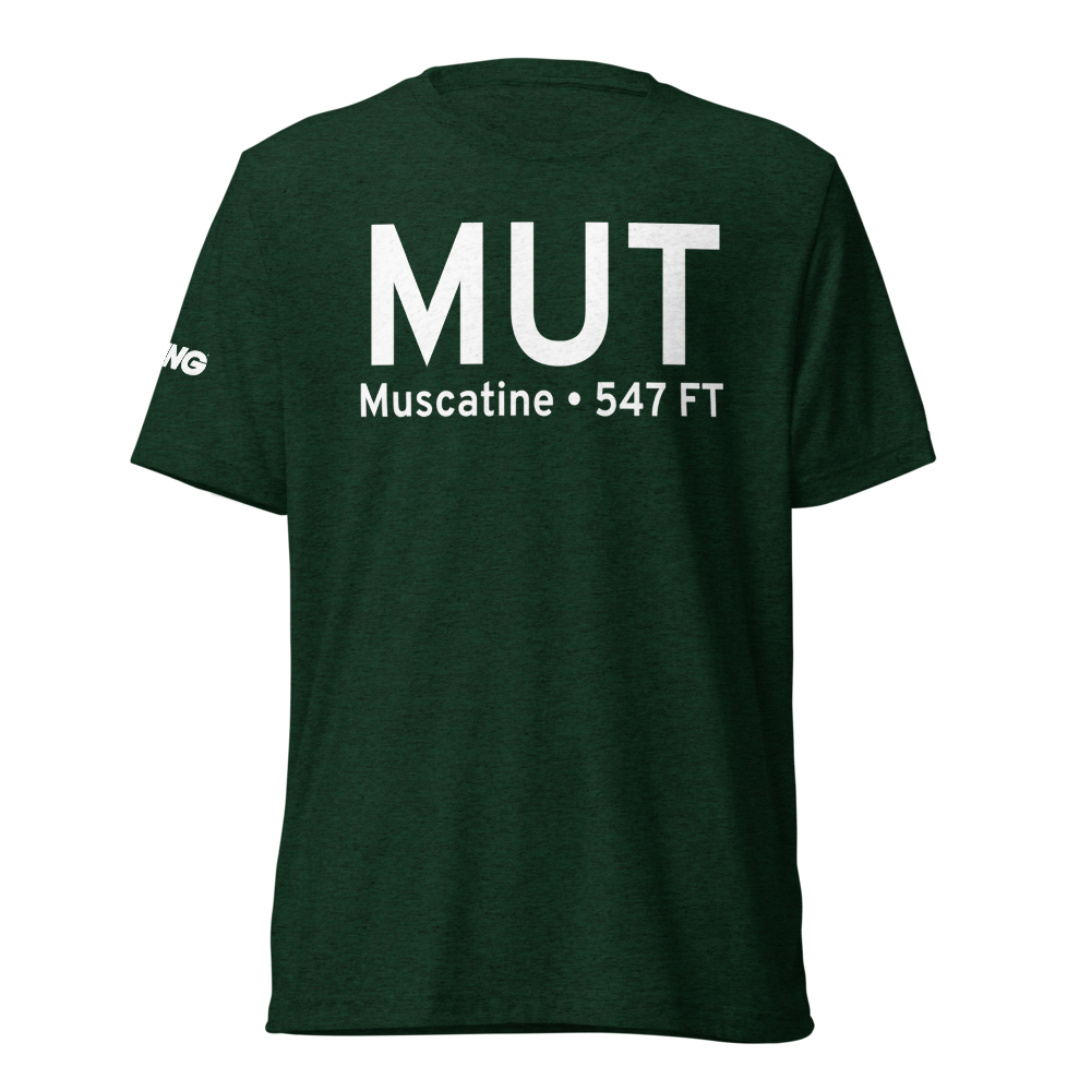Muscatine (KMUT) Airport Tri-blend T-Shirt 