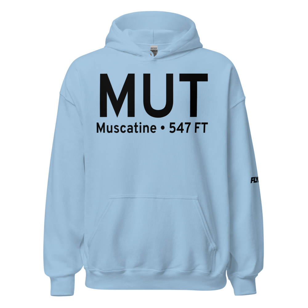 Muscatine (KMUT) Airport Hoodie Sweatshirt 