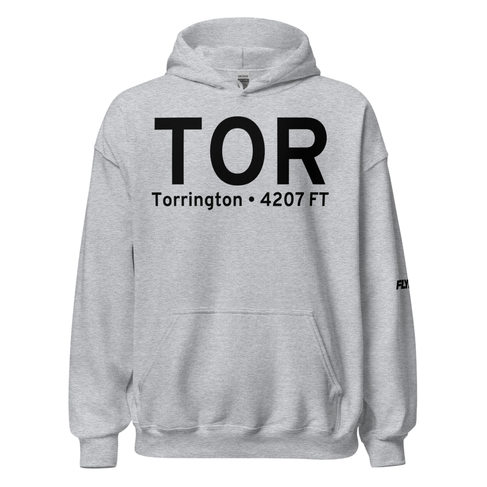 Torrington (KTOR) Airport Hoodie Sweatshirt 