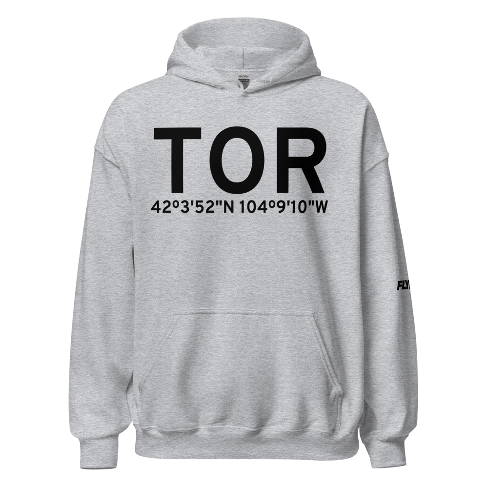 Torrington (KTOR) Airport Hoodie Sweatshirt 