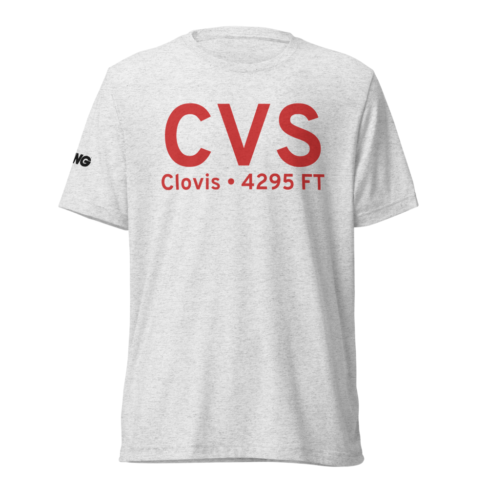 Clovis (KCVS) Airport Tri-blend T-Shirt 