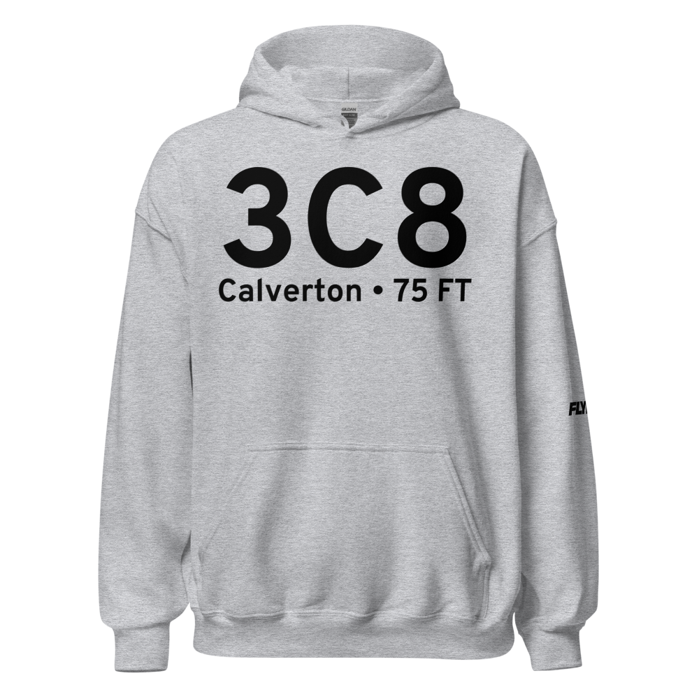 Calverton (K3C8) Airport Hoodie Sweatshirt 