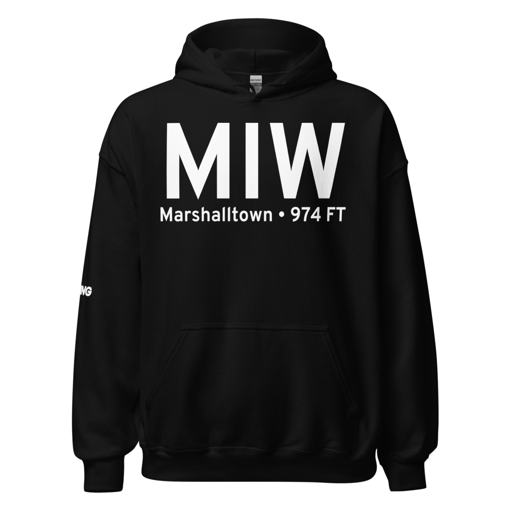 Marshalltown (KMIW) Airport Hoodie Sweatshirt 