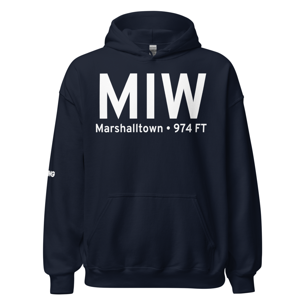 Marshalltown (KMIW) Airport Hoodie Sweatshirt 
