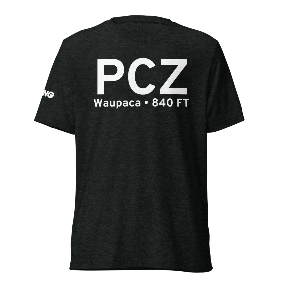 Waupaca (KPCZ) Airport Tri-blend T-Shirt 