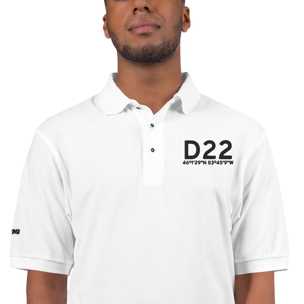  (D22) Airport Port Authority Embroidered Polo Shirt 