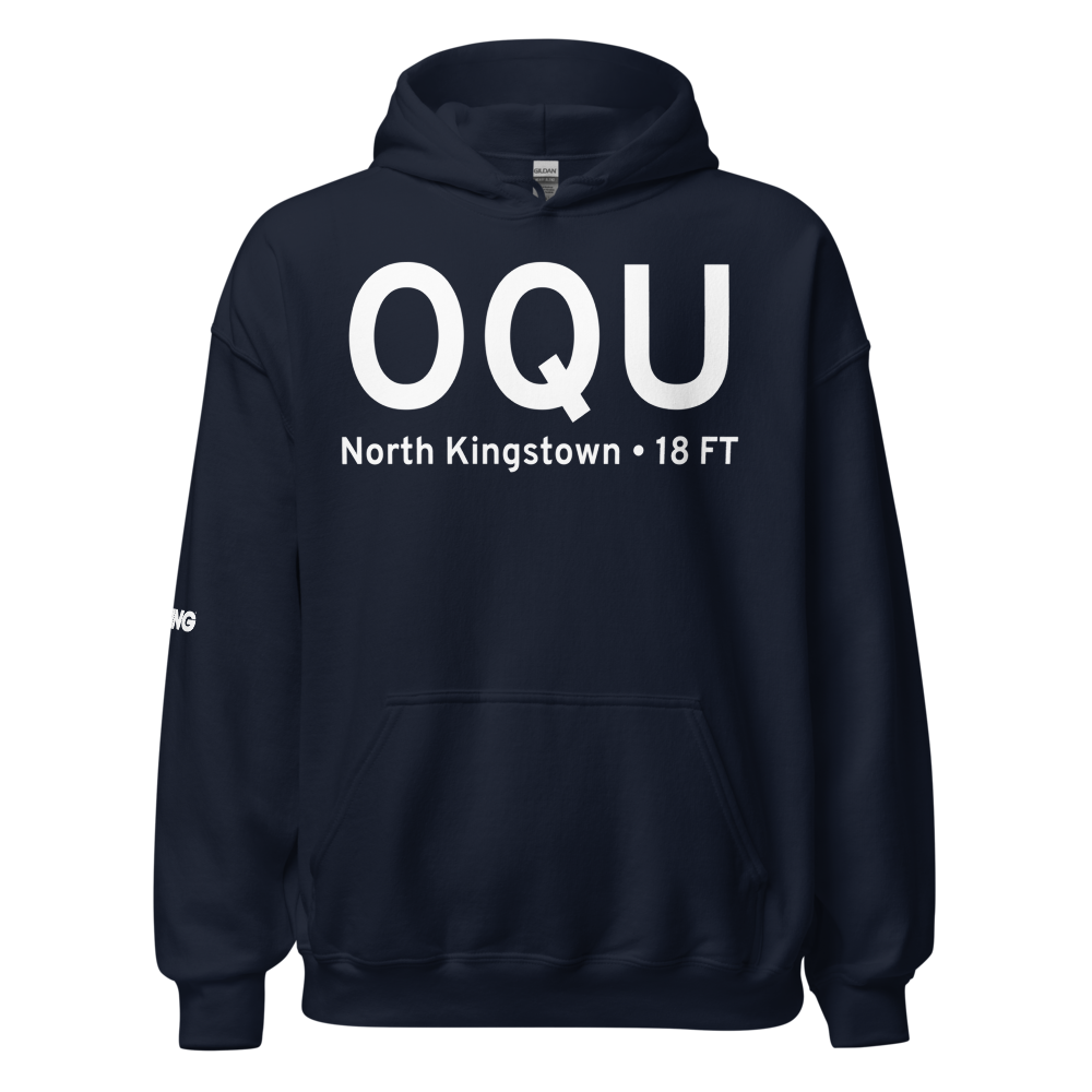 North Kingstown (KOQU) Airport Hoodie Sweatshirt 