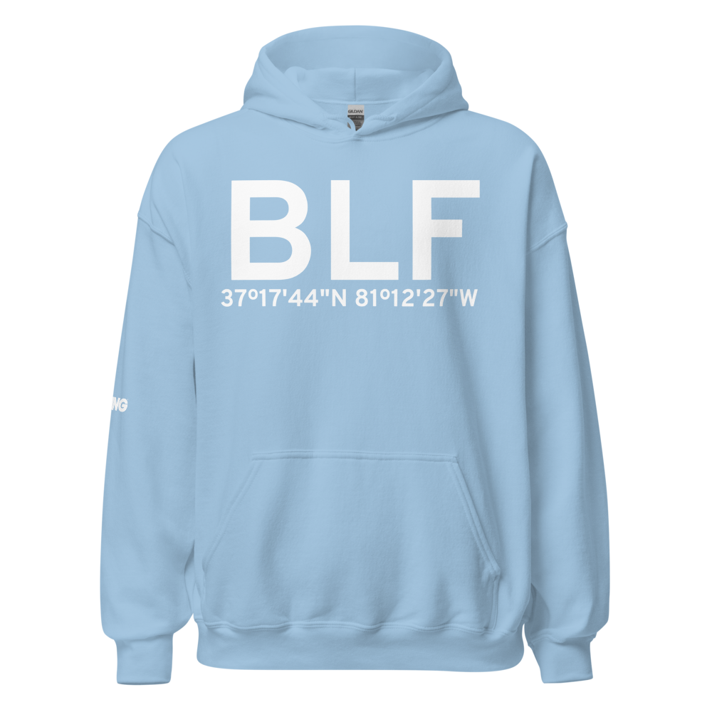 Bluefield (KBLF) Airport Hoodie Sweatshirt 