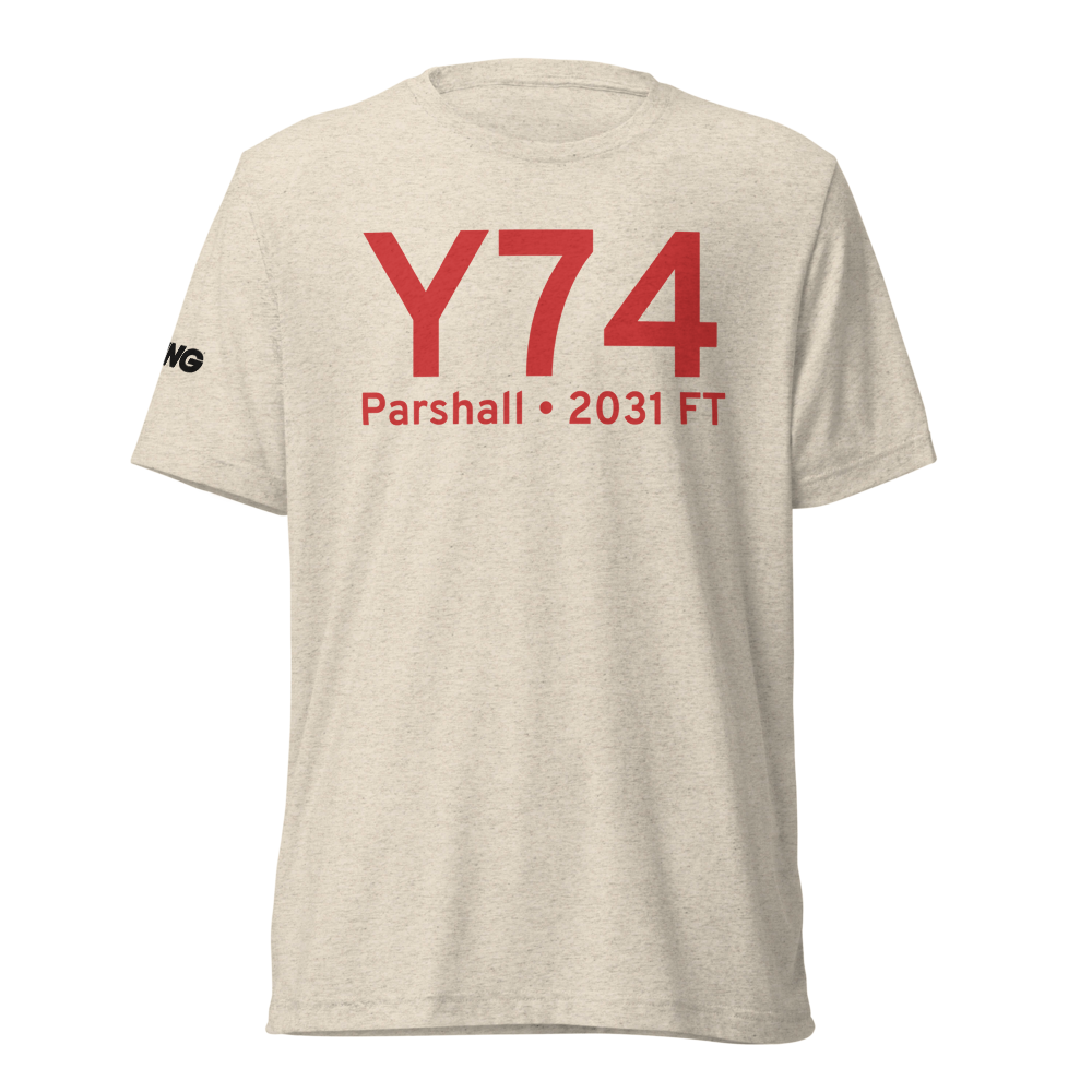 Parshall (KY74) Airport Tri-blend T-Shirt 