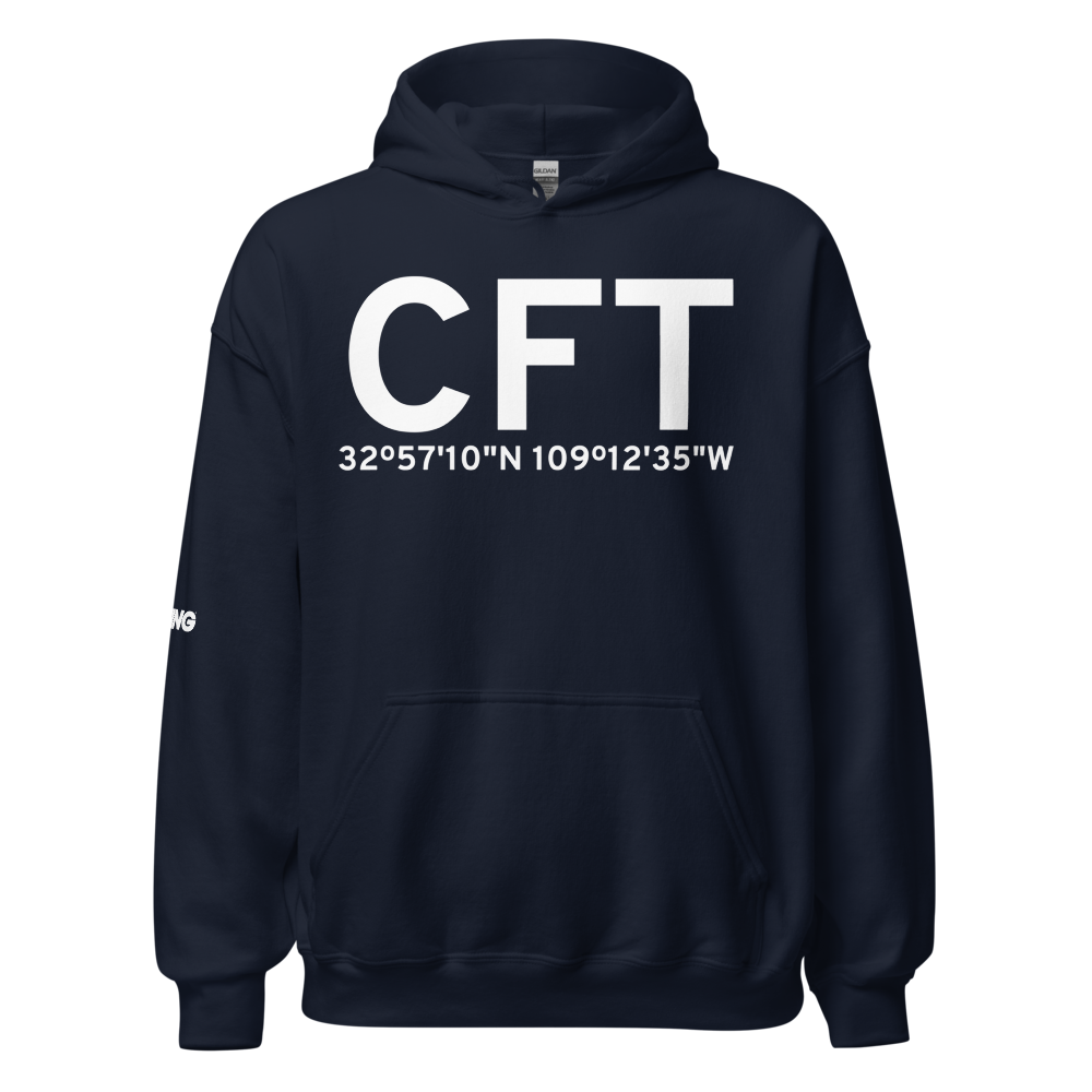 Clifton/Morenci (KCFT) Airport Hoodie Sweatshirt 