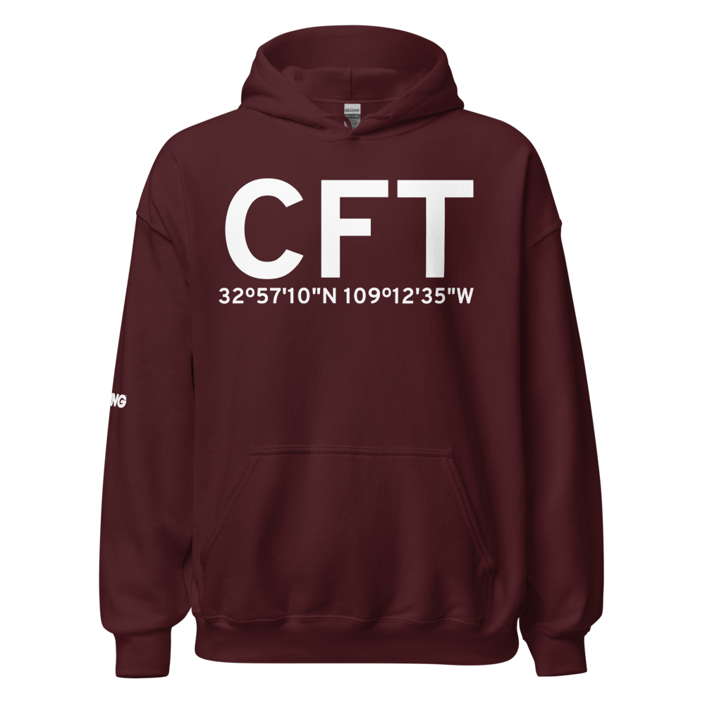Clifton/Morenci (KCFT) Airport Hoodie Sweatshirt 