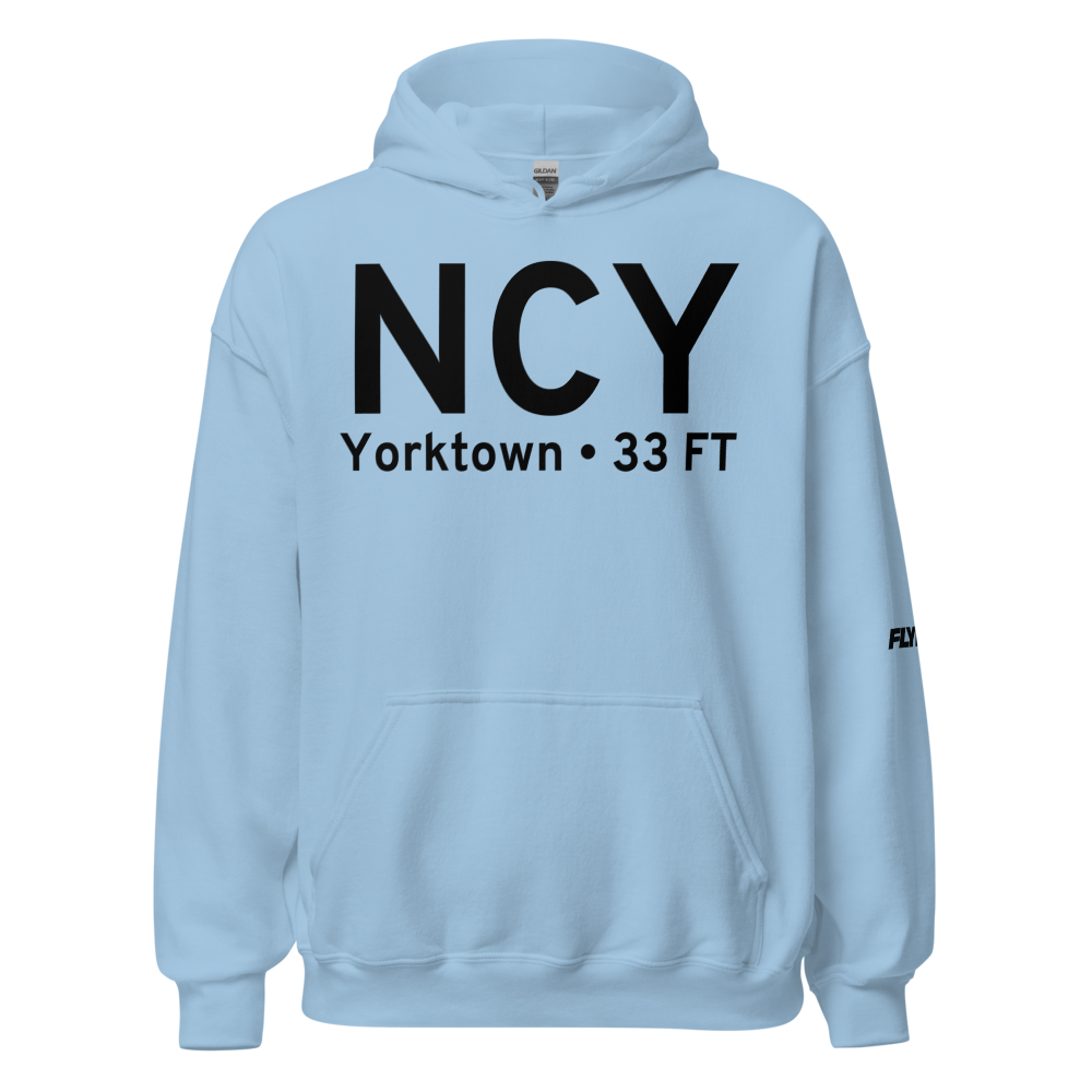 Yorktown (NCY) Airport Hoodie Sweatshirt 