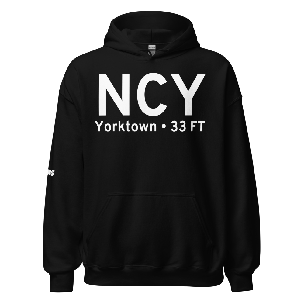 Yorktown (NCY) Airport Hoodie Sweatshirt 