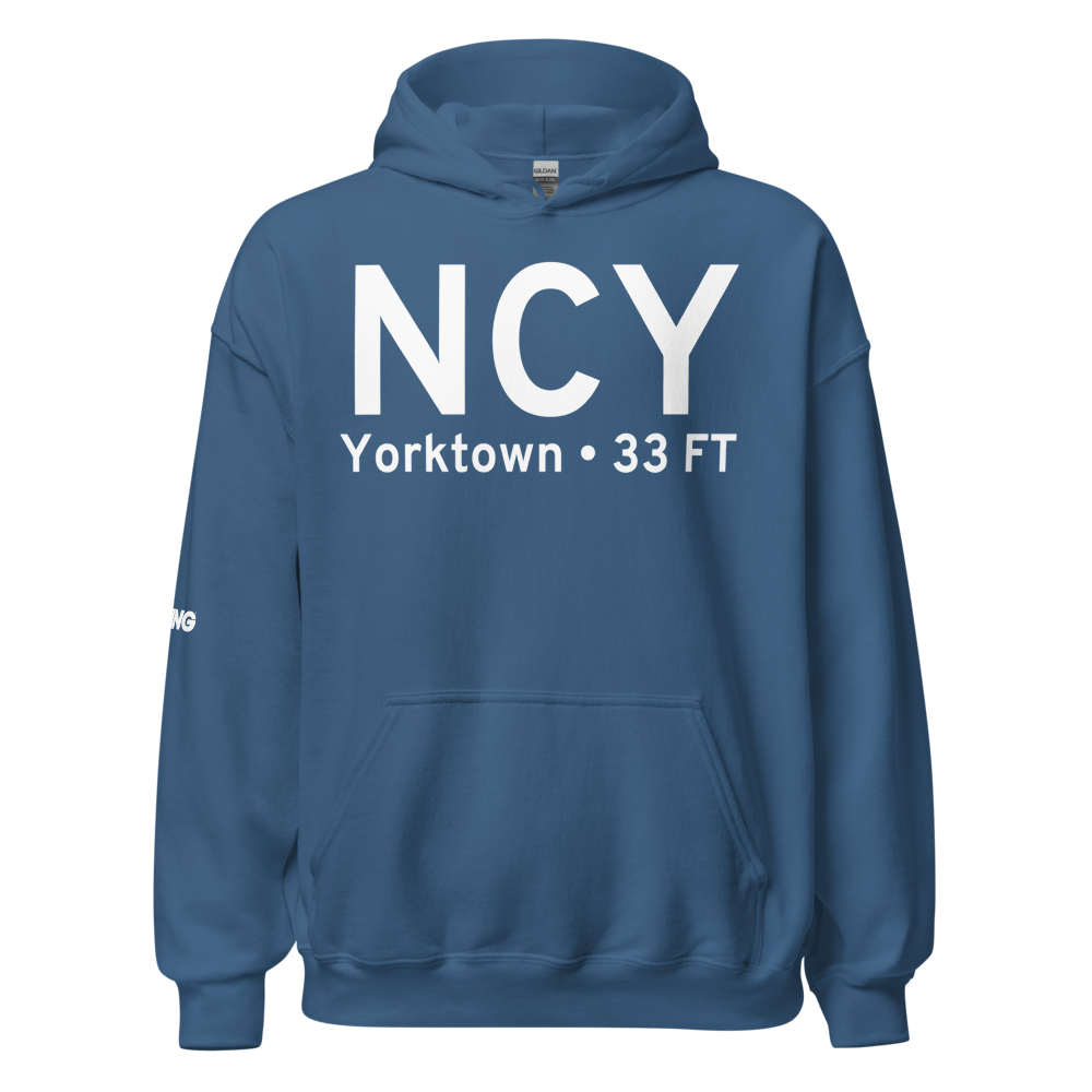 Yorktown (NCY) Airport Hoodie Sweatshirt 