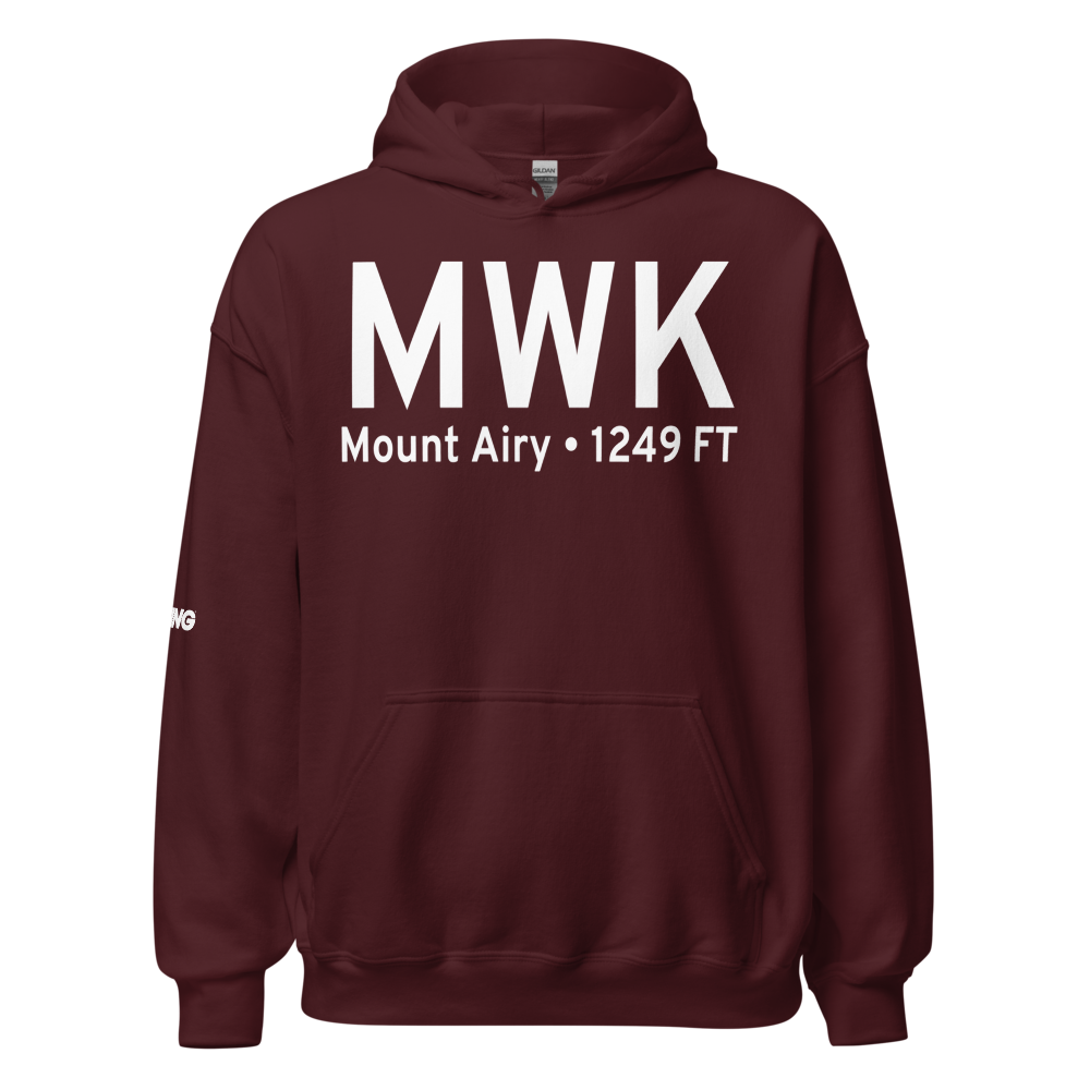 Mount Airy (KMWK) Airport Hoodie Sweatshirt 