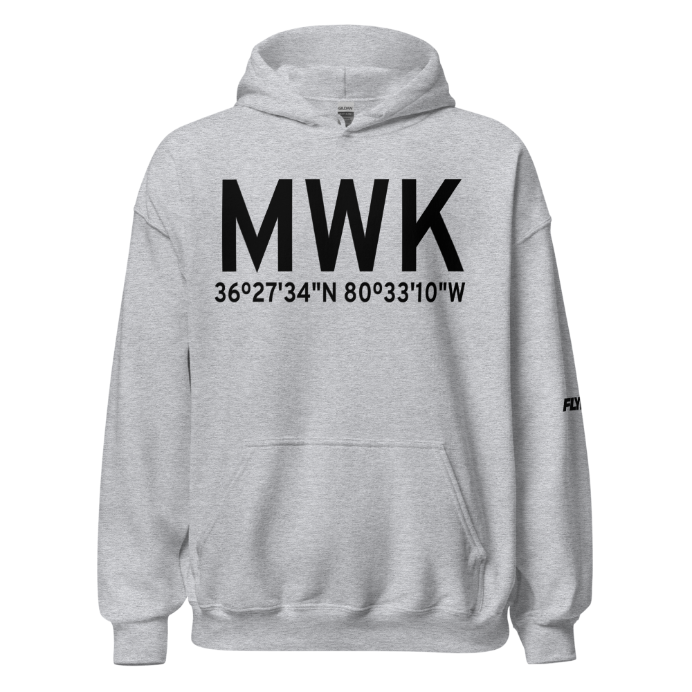 Mount Airy (KMWK) Airport Hoodie Sweatshirt 