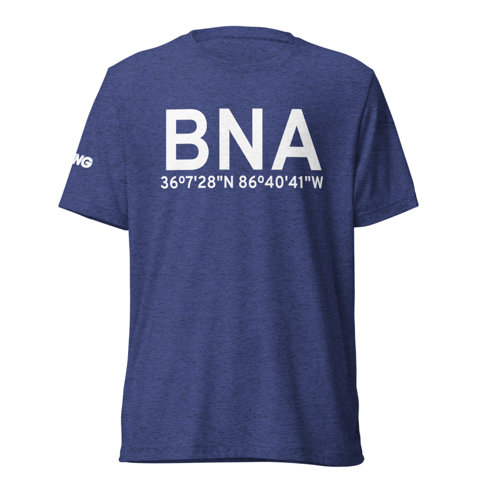 Nashville (KBNA) Airport Tri-blend T-Shirt 