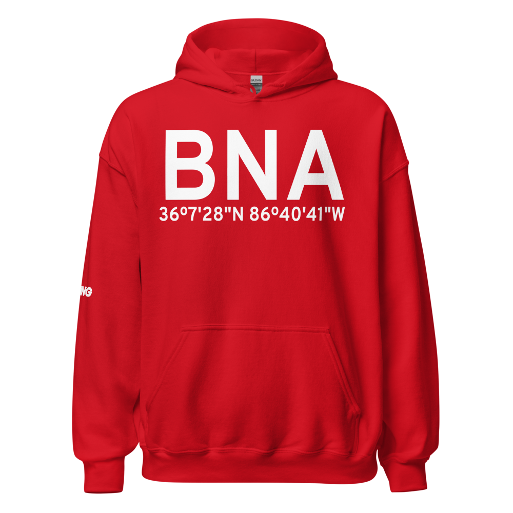 Nashville (KBNA) Airport Hoodie Sweatshirt 