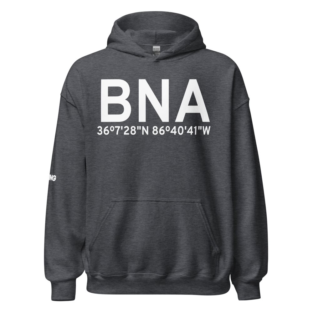 Nashville (KBNA) Airport Hoodie Sweatshirt 