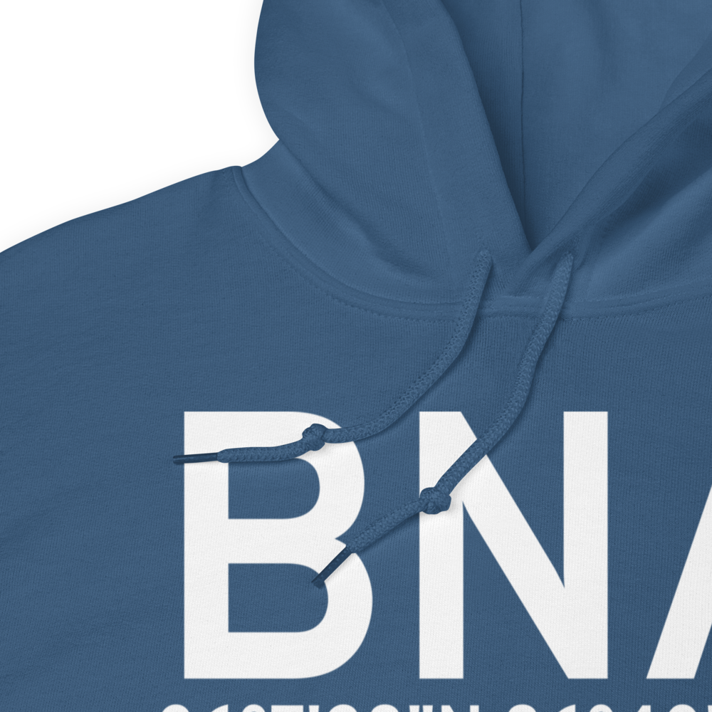 Nashville (KBNA) Airport Hoodie Sweatshirt 