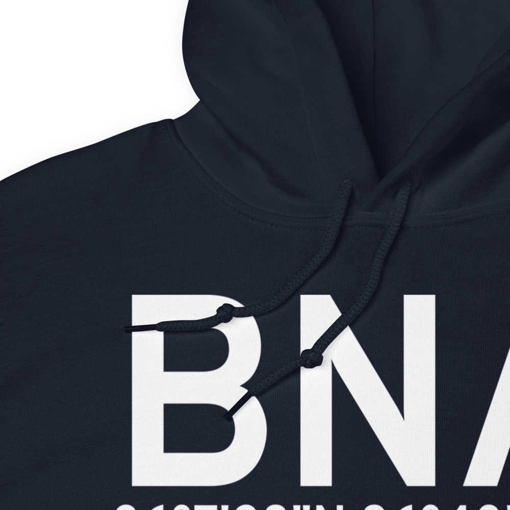 Nashville (KBNA) Airport Hoodie Sweatshirt 