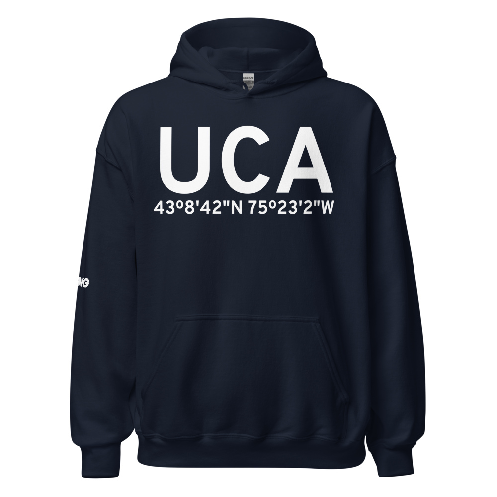 Utica (KUCA) Airport Hoodie Sweatshirt 