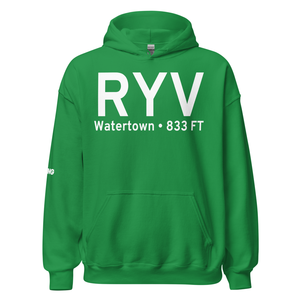 Watertown (KRYV) Airport Hoodie Sweatshirt 