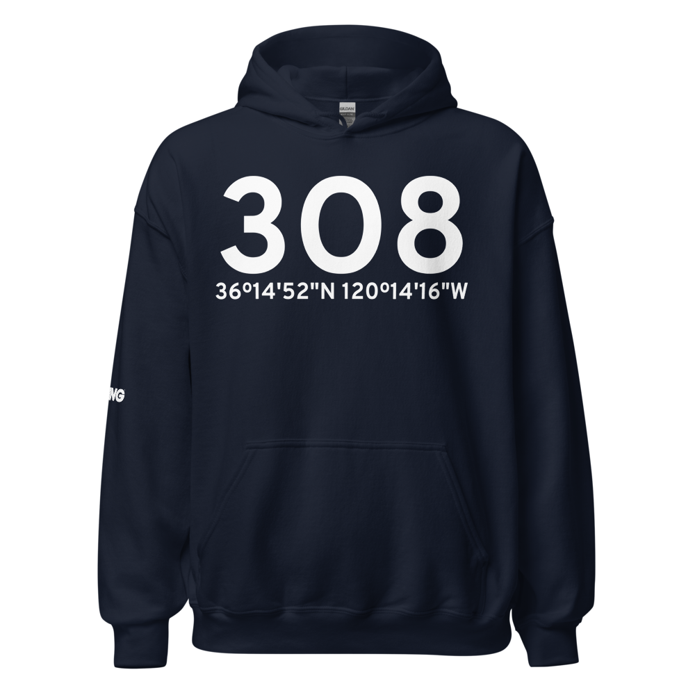 Coalinga (3O8) Airport Hoodie Sweatshirt 