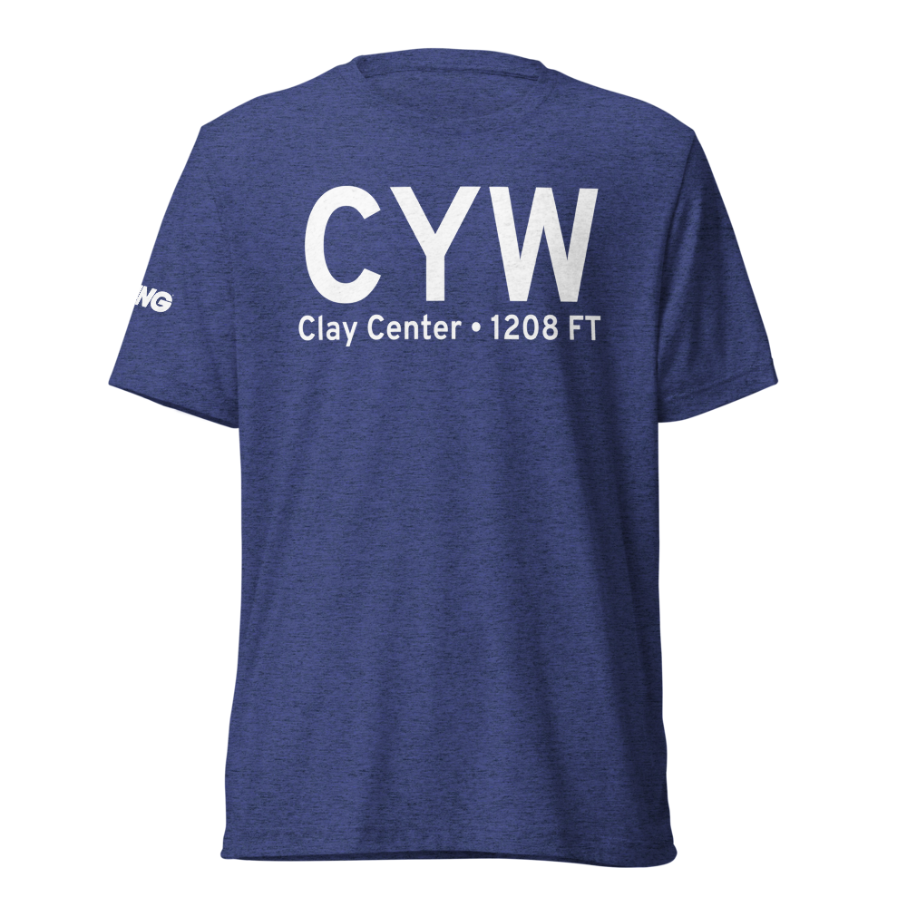 Clay Center (KCYW) Airport Tri-blend T-Shirt 